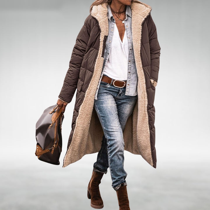 Juno puffer coat brown