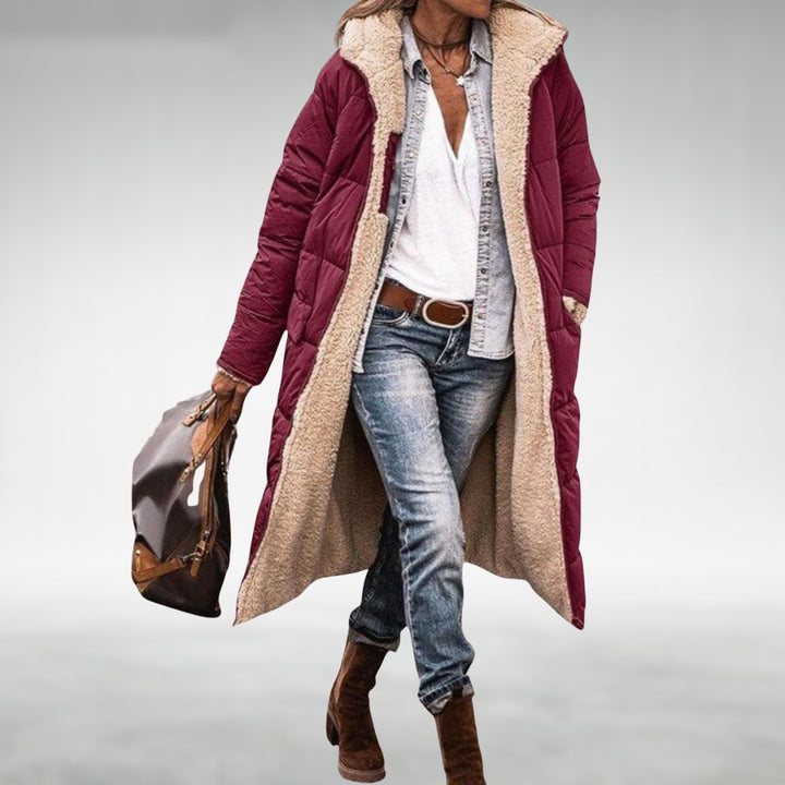 Juno puffer coat wine red