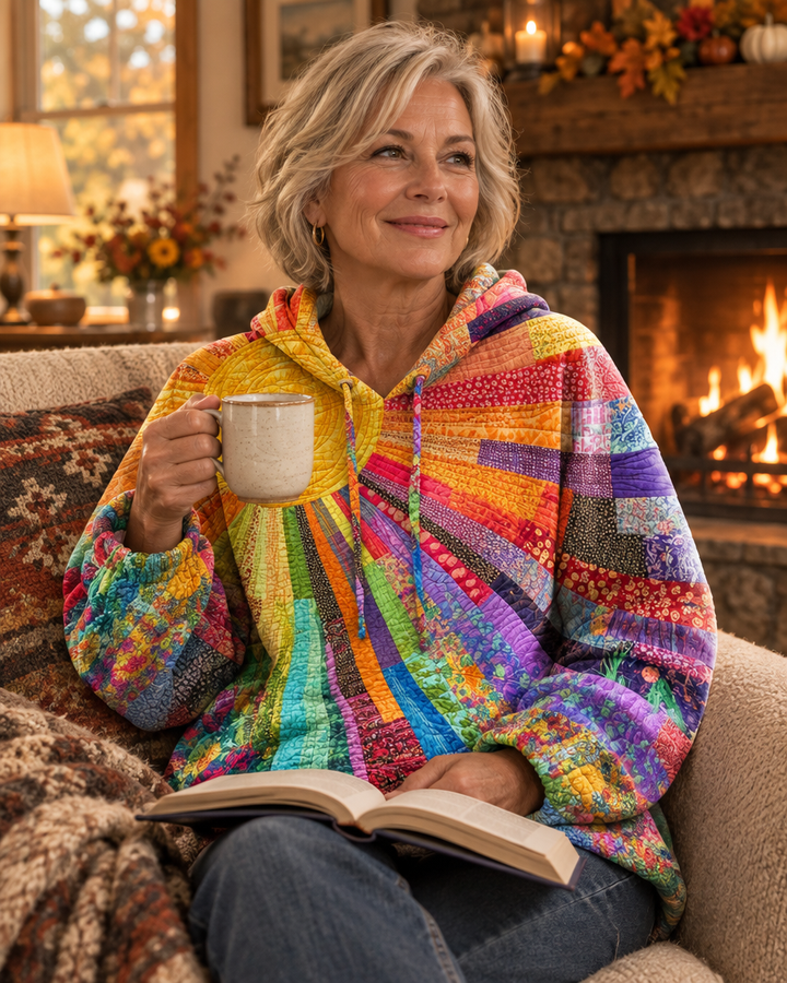 Saffron™ Patchwork Sunburst Hoodie