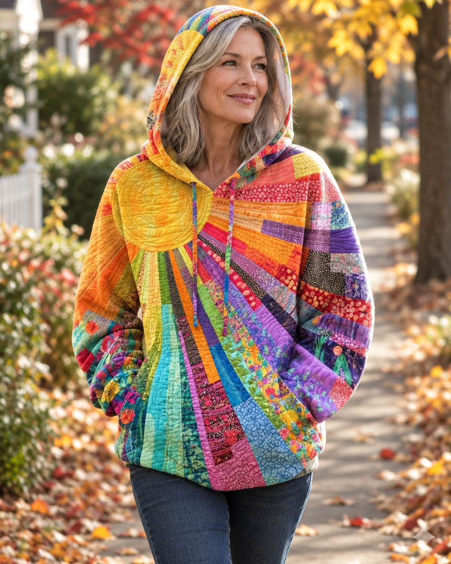 Saffron™ Patchwork Sunburst Hoodie
