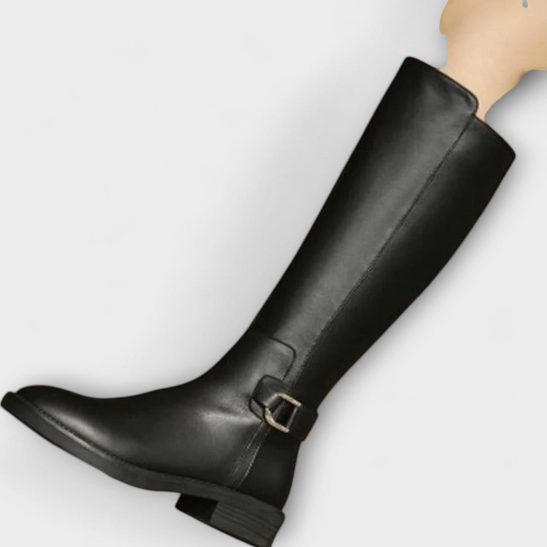 Connie™ | Leather Knee High Boots
