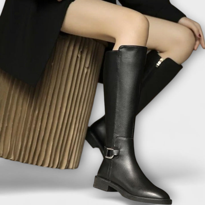Connie™ | Leather Knee High Boots
