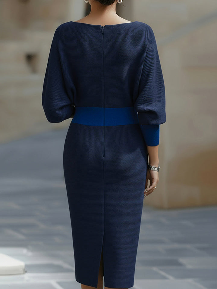 Lydia™ | Draped batwing-sleeve midi dress