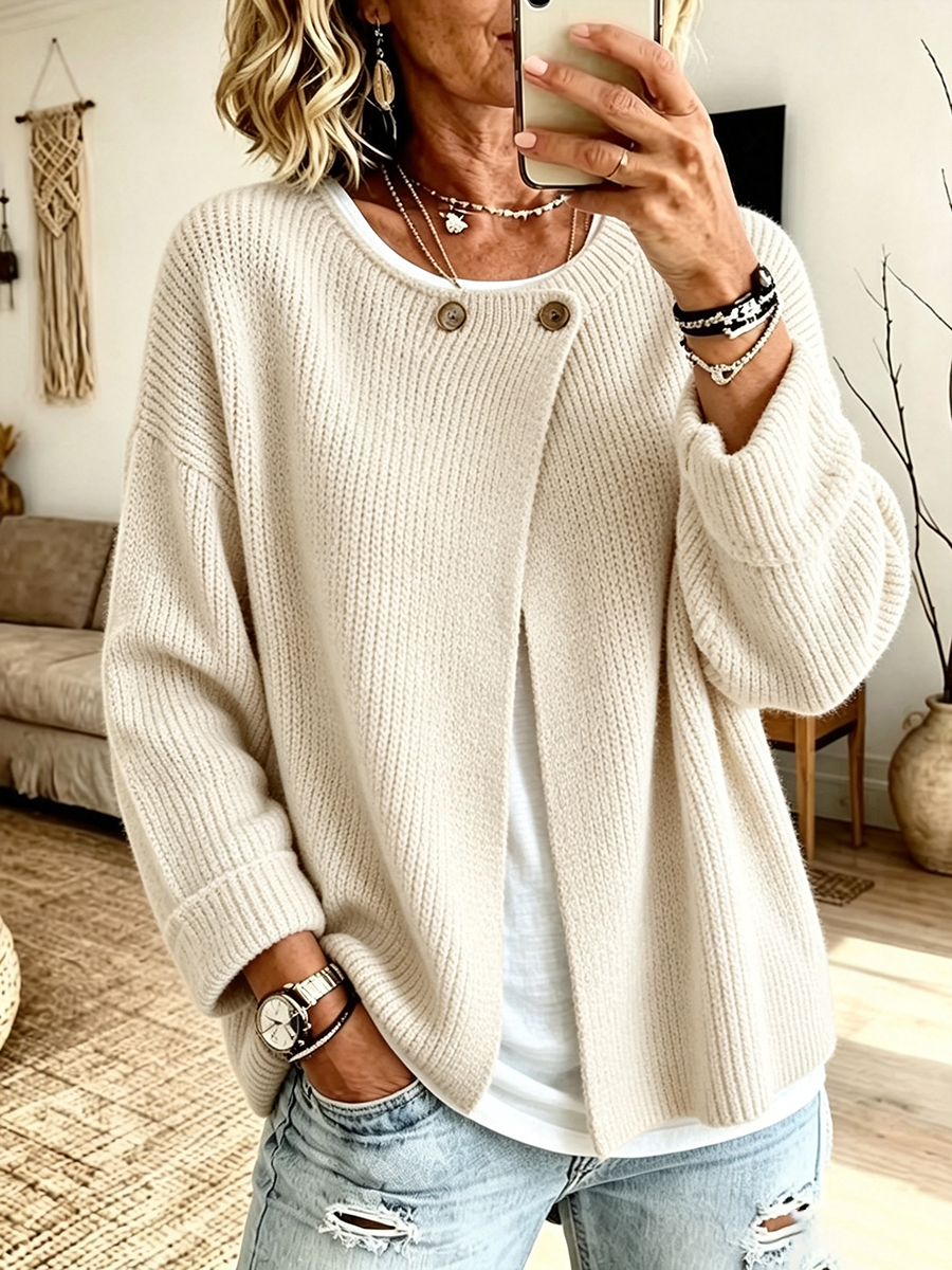 Fleur™ Ribbed Knit Cardigan