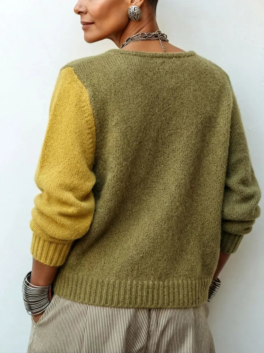 Cato™ Asymmetric Color-Block Sweater