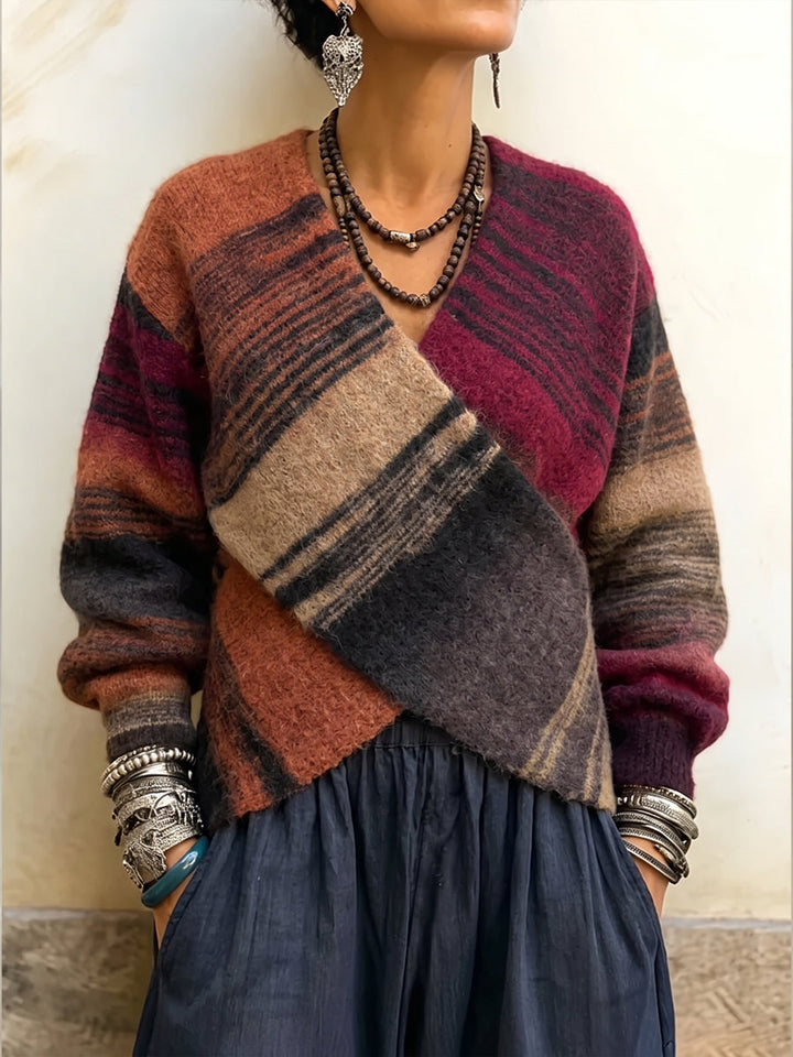Dorothea™ Striped Wrap Sweater