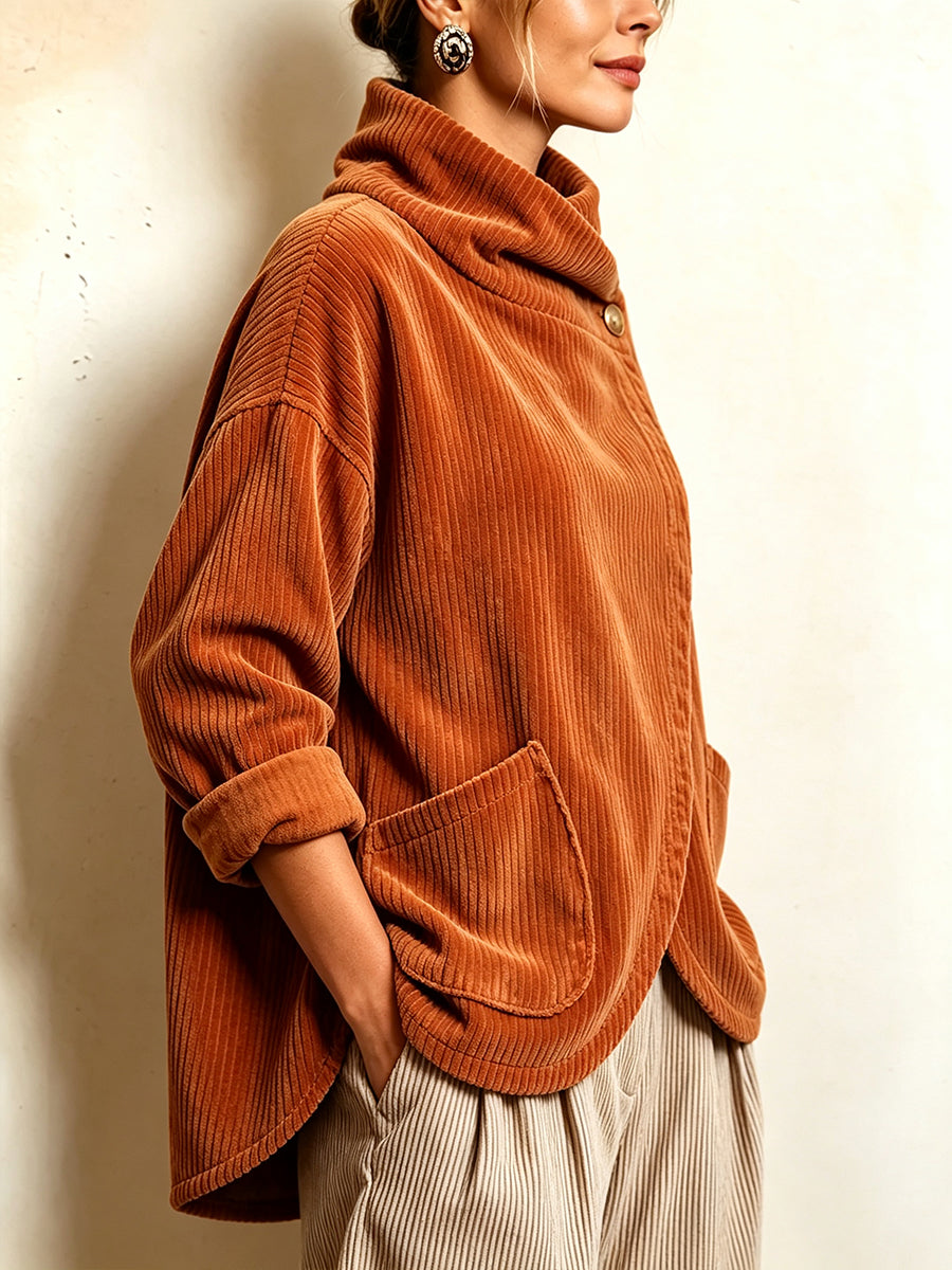 Brynn™ Asymmetric Corduroy Top