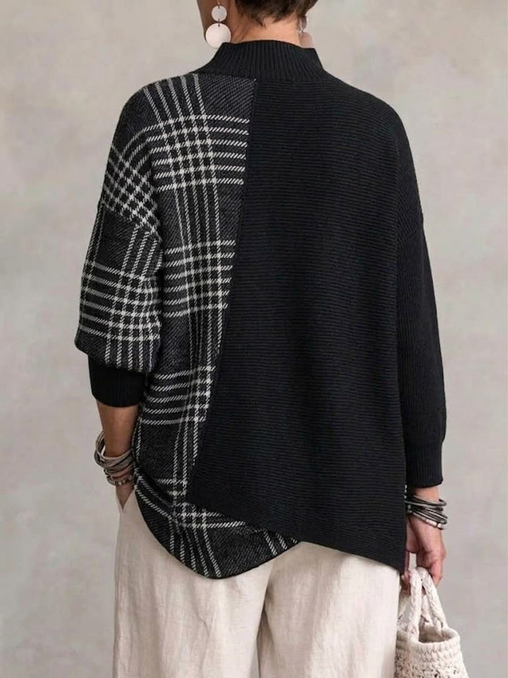 Tamsin™ Asymmetrical Mock-Neck Sweater