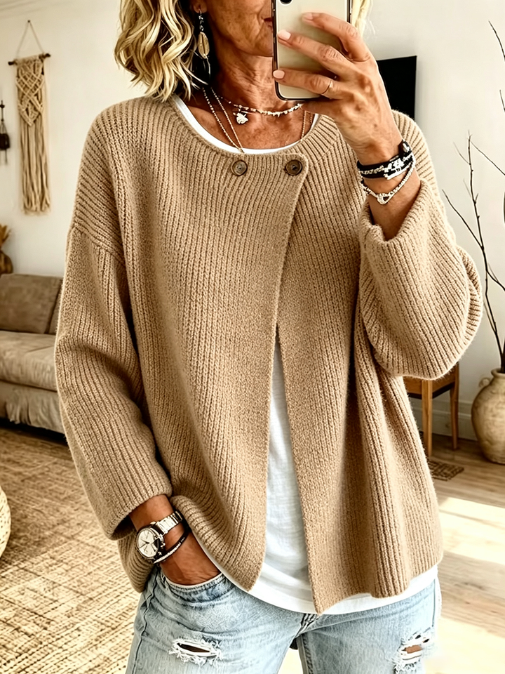 Fleur™ Ribbed Knit Cardigan