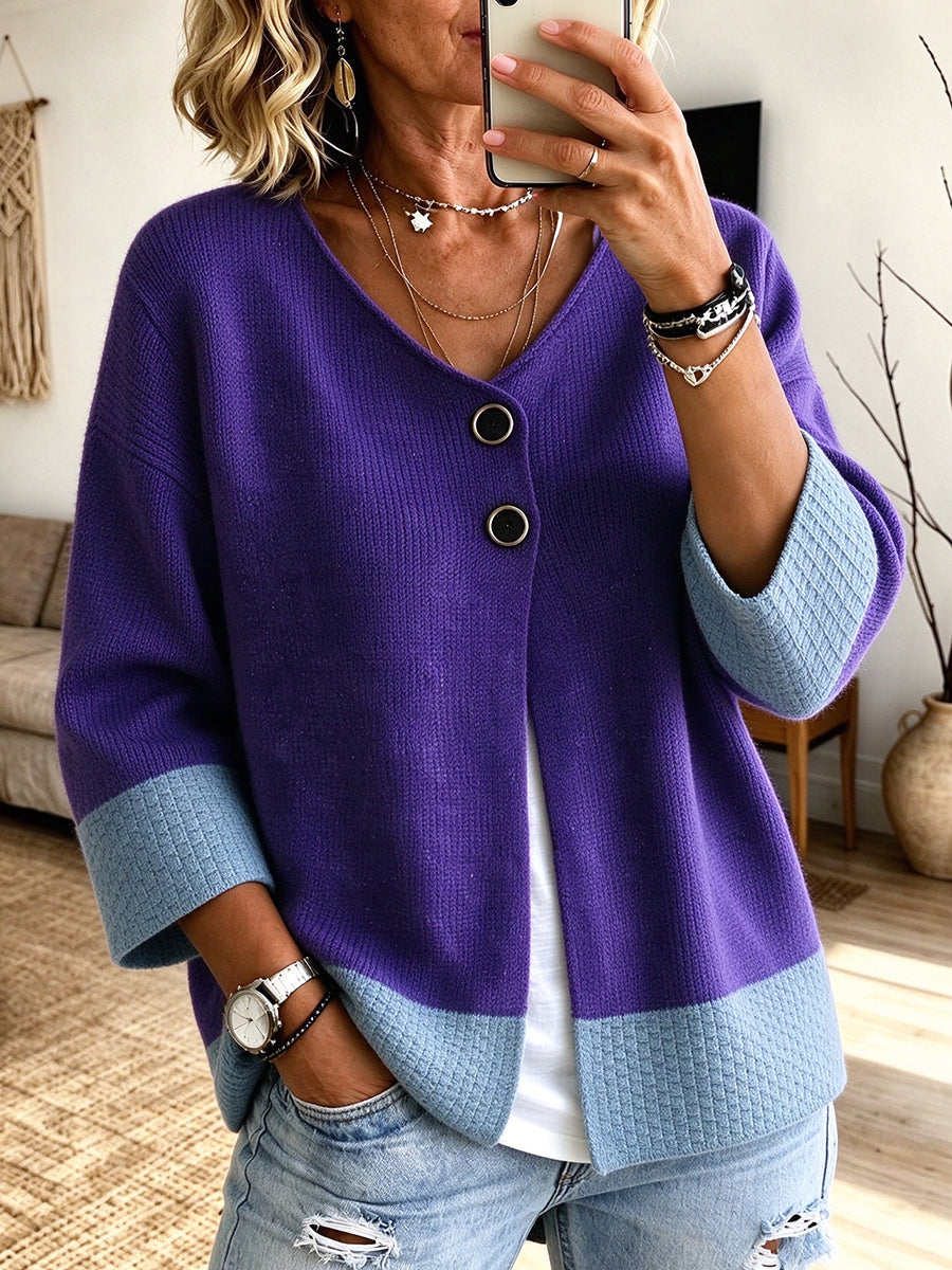 Arabelle™ Color-Block Knit Cardigan