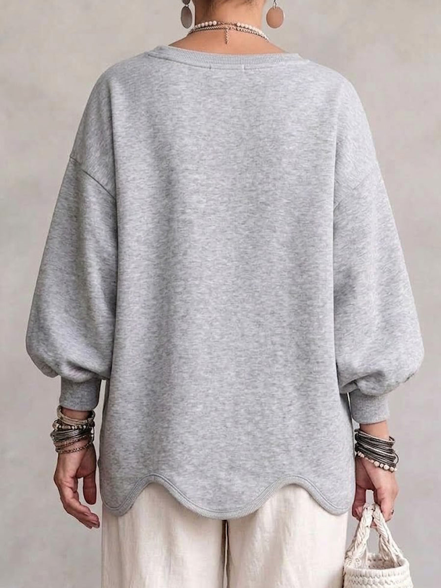 Pippa™ Wavy-Hem Sweatshirt