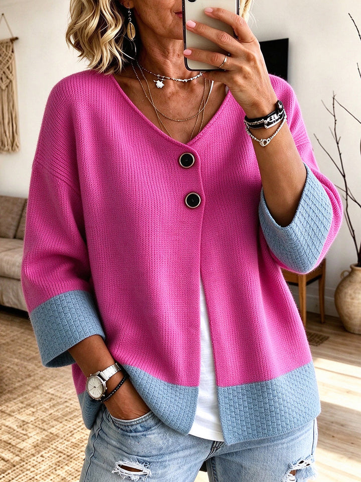 Arabelle™ Color-Block Knit Cardigan