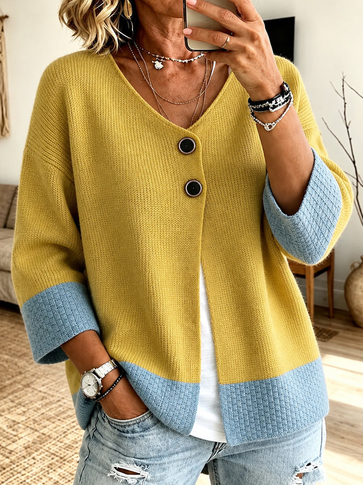 Arabelle™ Color-Block Knit Cardigan
