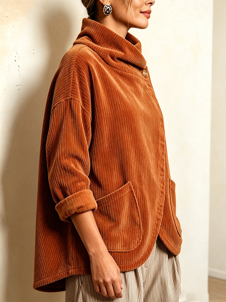 Brynn™ Asymmetric Corduroy Top