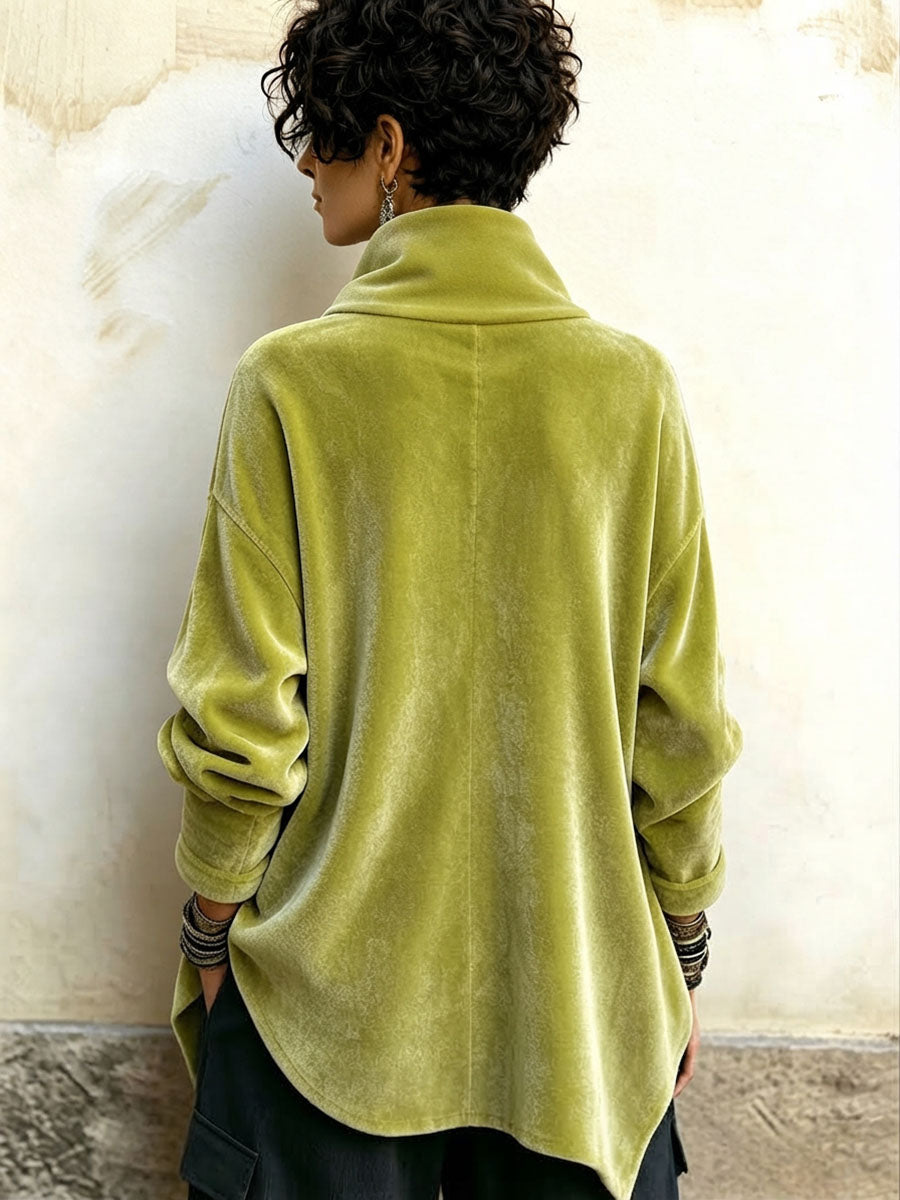 Lotte™ Asymmetric Turtleneck Top