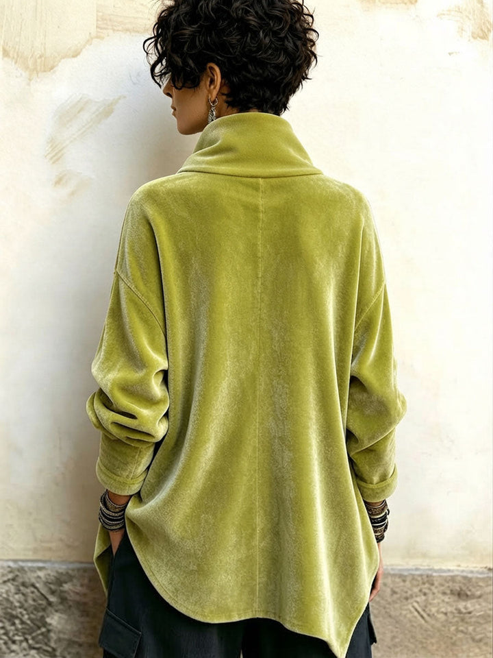 Lotte™ Asymmetric Turtleneck Top