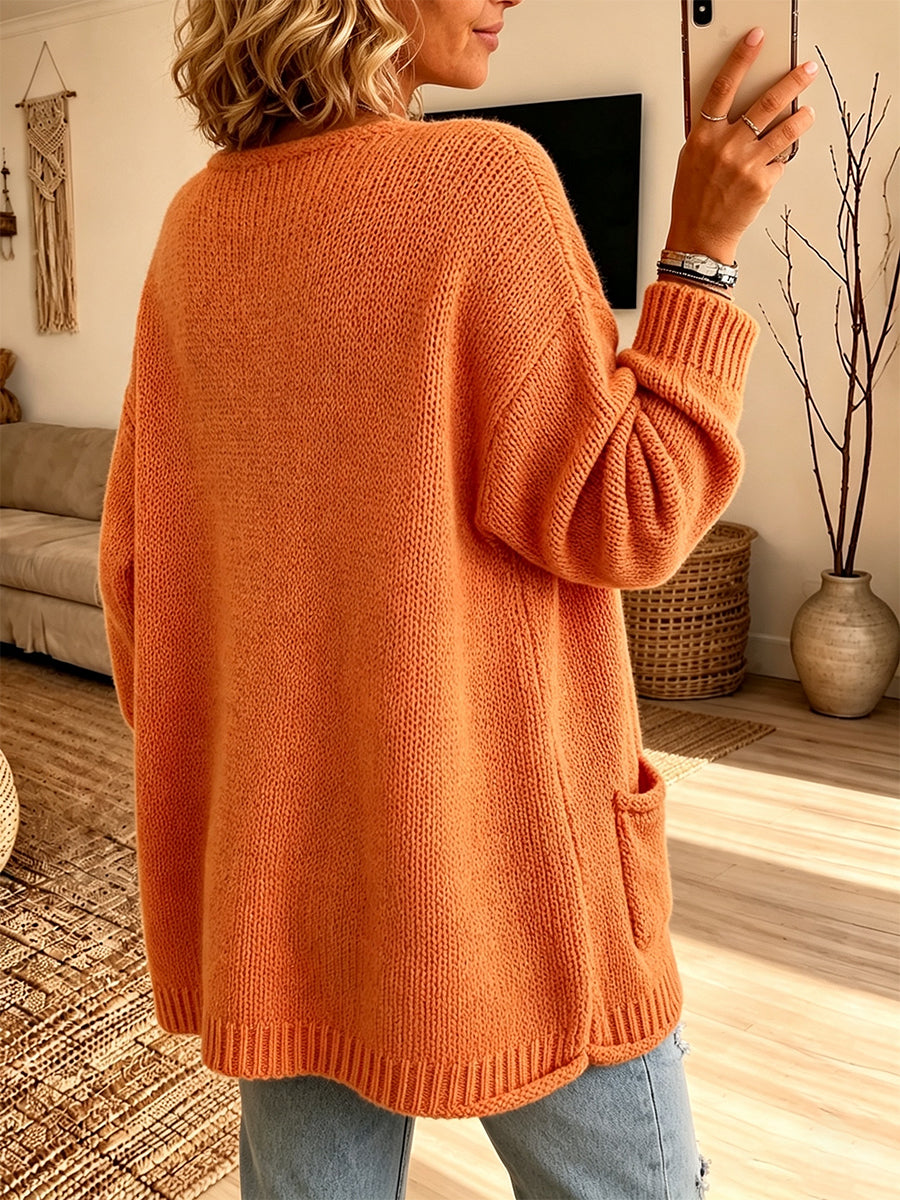 Fenna™ V-Neck Pocket Knit Sweater