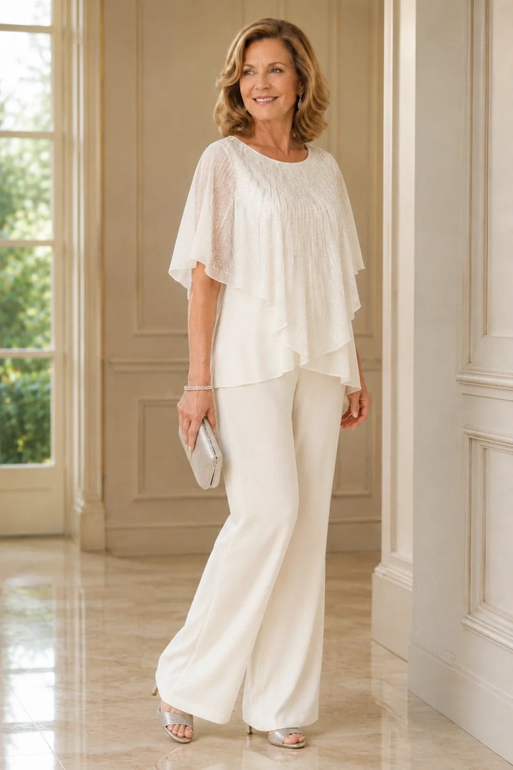 Celeste™ Sequin Capelet Pant Suit
