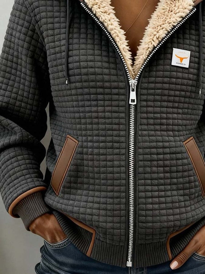 Ainsley™ | Cozy Sherpa-Lined Zip-Up Hooded Jacket